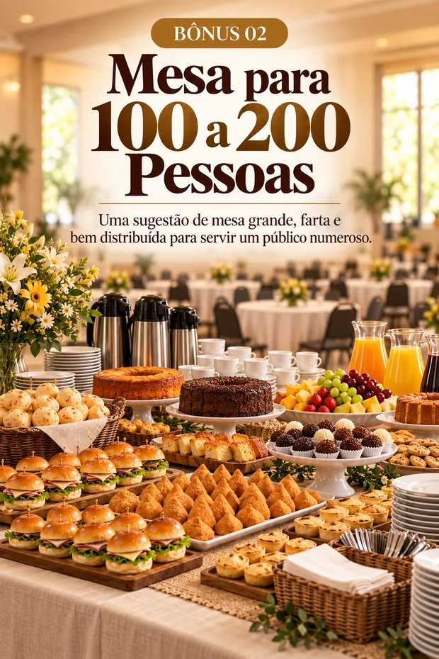 Bonus 2 — Mesa para 100 a 200 Pessoas
