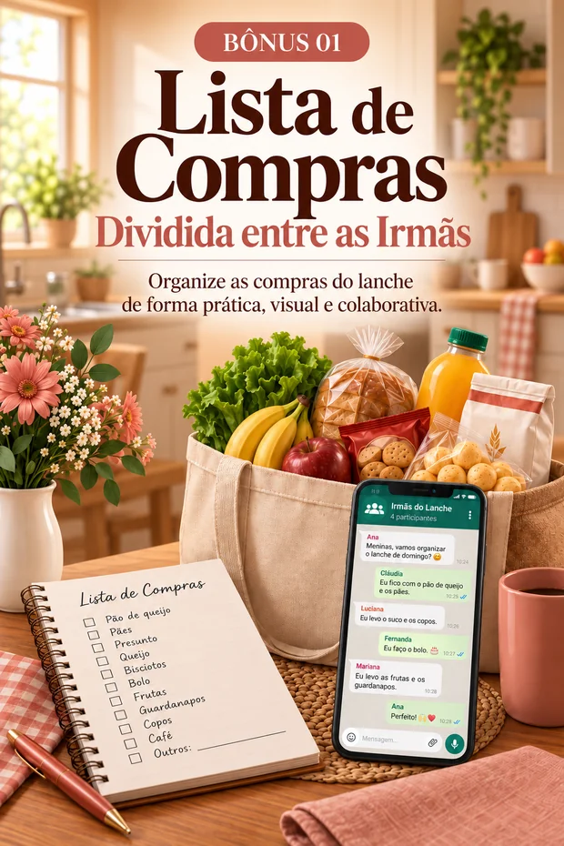Bonus 1 — Lista de Compras Dividida entre as Irmas